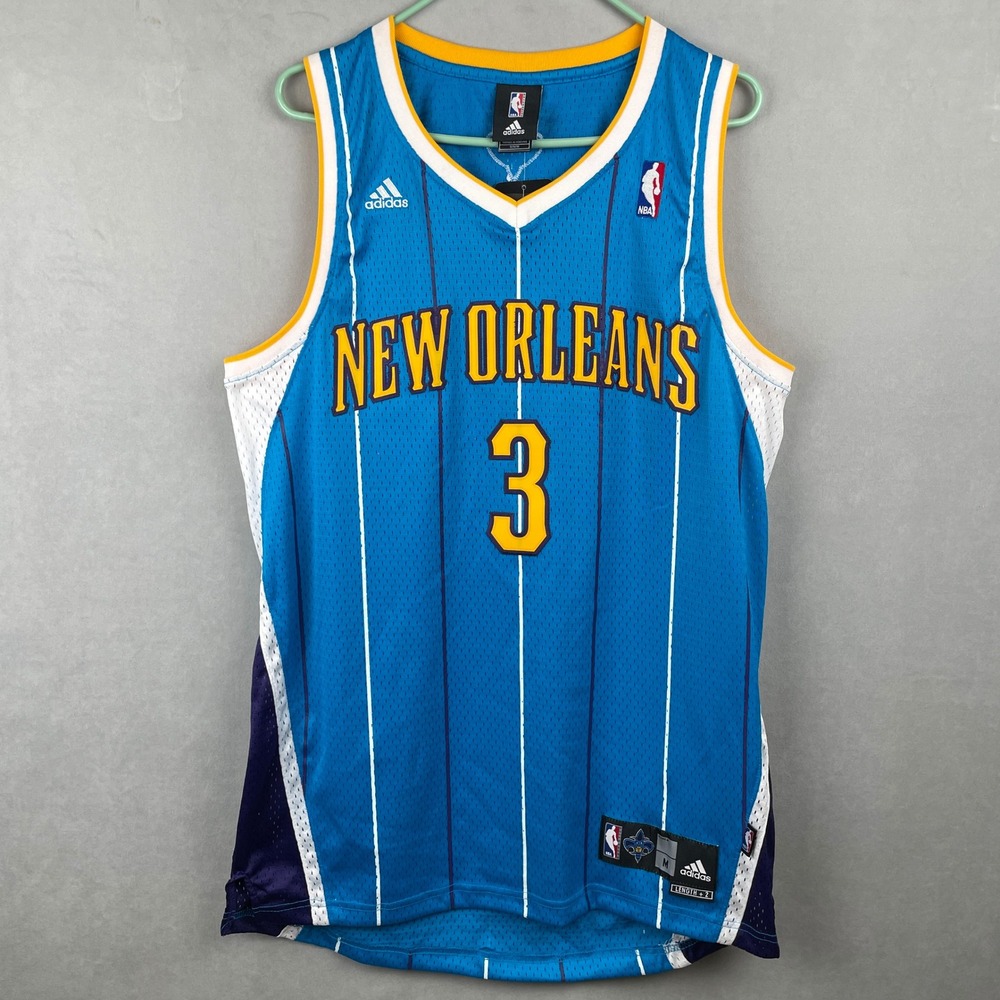 VTG Adidas New Orleans Hornets Chris Paul 3 NBA Swingman Jersey Teal Blue Mens M